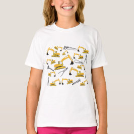 Camiseta Padrões para Construção de Escavador e Ferramentas