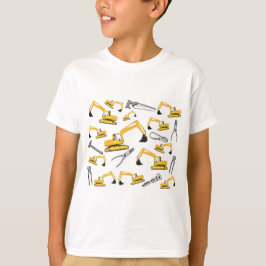 Camiseta Padrões para Construção de Escavador e Ferramentas