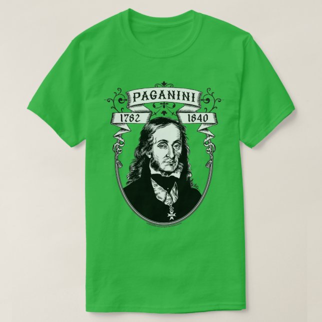 Camiseta Paganini para o escuro (Frente do Design)