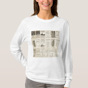 Camiseta Página do texto da estrada de ferro de Boston e d