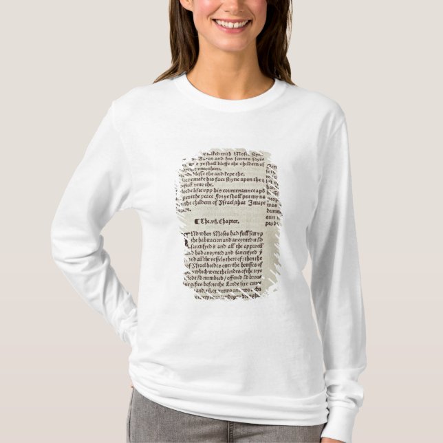Camiseta Página do texto do antigo testamento (Frente)