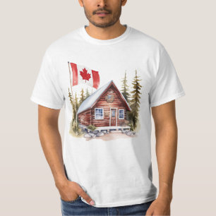 Camiseta Página inicial com sinalizador do Canadá