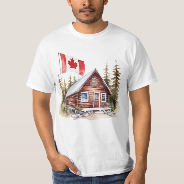 Camiseta Página inicial com sinalizador do Canadá (Frente)