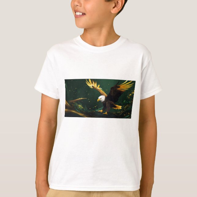 Camiseta Página inicial da águia-arte elegante - Design do  (Frente)