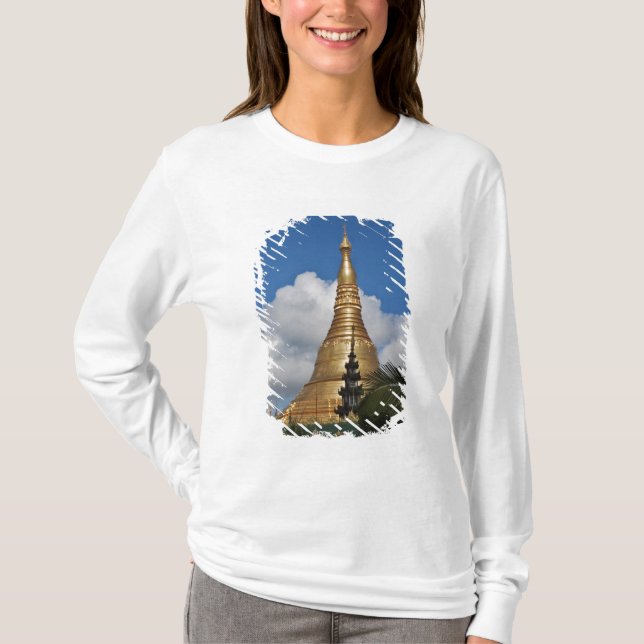 Camiseta Pagode Shwedagon, Yangon, Myanmar (Frente)