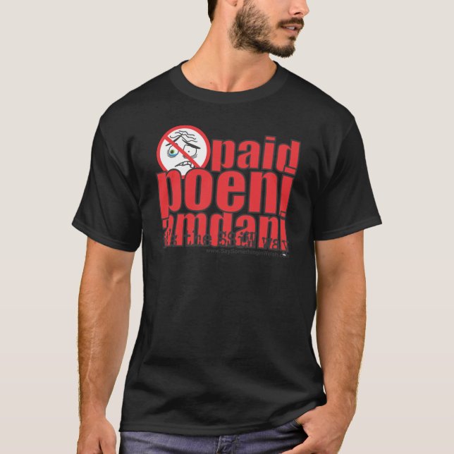 Camiseta Paguei poeni amdani! (Frente)