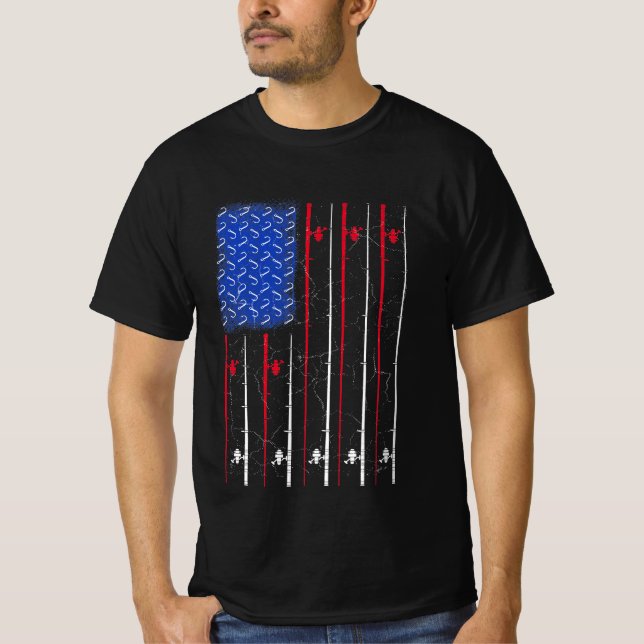 Camiseta Pagueiro de Pesca em 4 de julho (Frente)