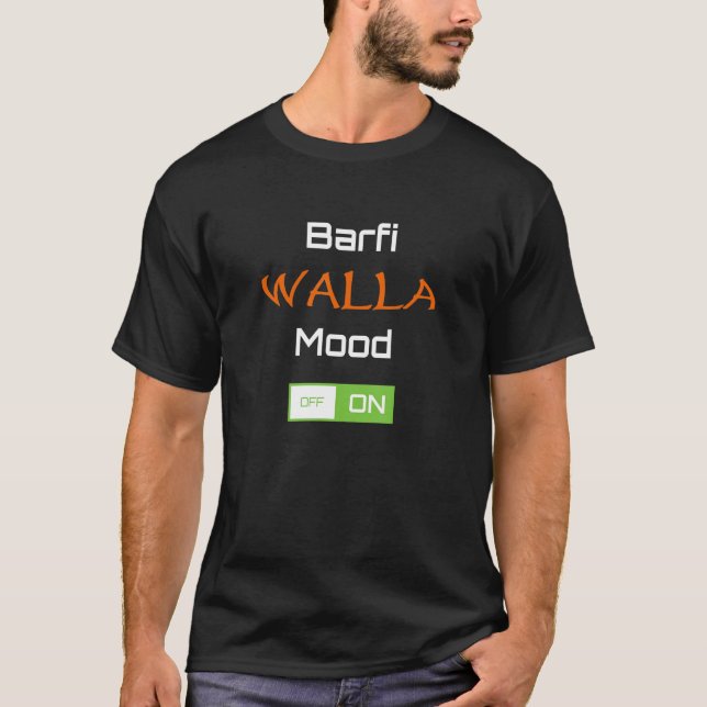 Camiseta Pagujabi Barfi quer um humor no Desi Indian Panjab (Frente)