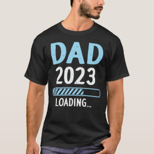 Camiseta Pai 2023 Carregando Novo papai de Anúncio de Gravi