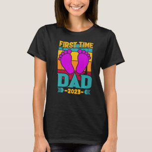 Camiseta Pai 2023 Da Primeira Vez Do Mens Promovido Ao Pai