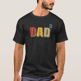 Camiseta Pai 3 Pai Ele Pai Vintage De 3 Três Pais