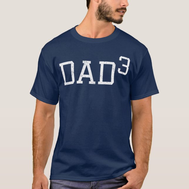 Camiseta Pai 3 Roupa de Pai Engraçada Presente do Papai de  (Frente)