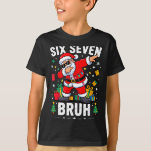 Camiseta Pai 67 Seis Sete Papai Noel Dabbing Natal