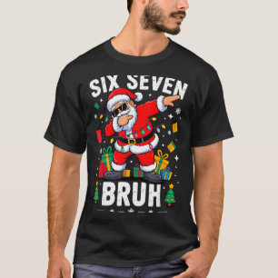 Camiseta Pai 67 Seis Sete Papai Noel Dabbing Natal