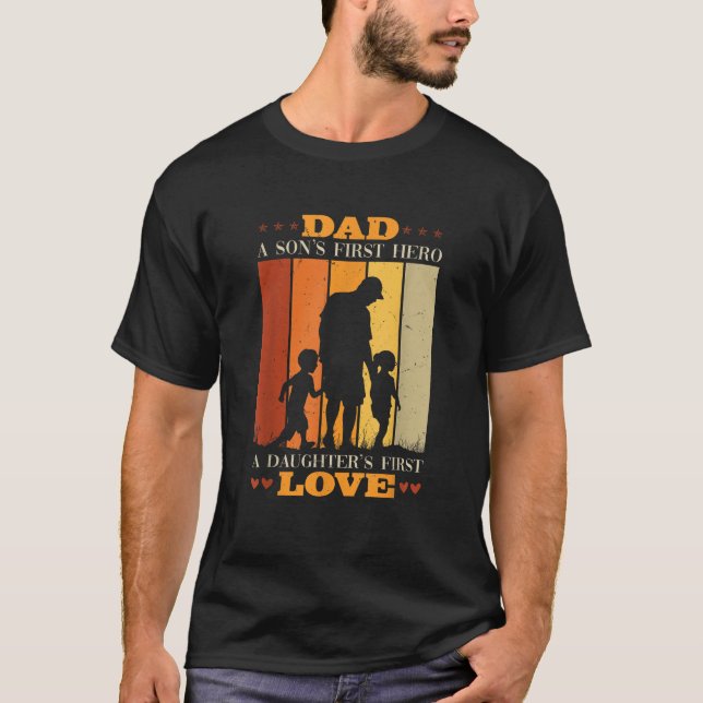 Camiseta Pai A Filhos Primeiro Herdam Uma Filha Primeiro Am (Frente)