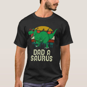 Camiseta Pai A Pai Saurus Rex Um Pai De Dinossauro Asauro