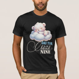 Camiseta Pai a ser está no Chá de fraldas da nuvem nove