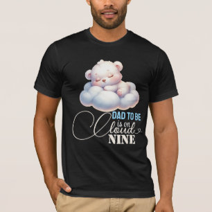 Camiseta Pai a ser está no Chá de fraldas da nuvem nove