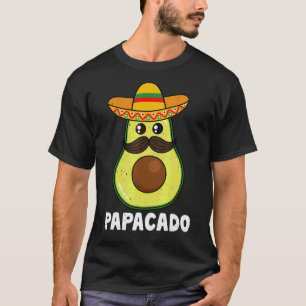 Camiseta Pai Abacate Vegano Guacamole Papacado Sombrero Cin