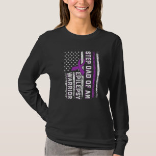 Camiseta Pai adotivo de um guerreiro Epilepsia Faixa Amarel