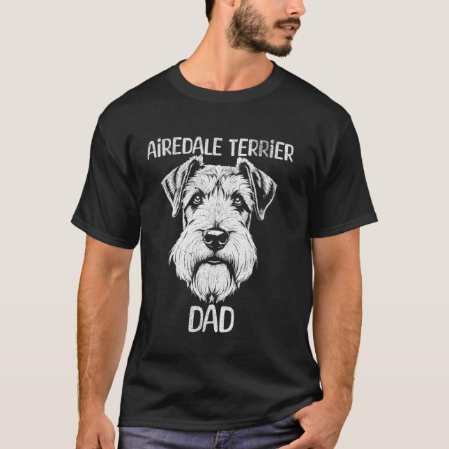 Camiseta Pai Airedale Terrier (Frente)