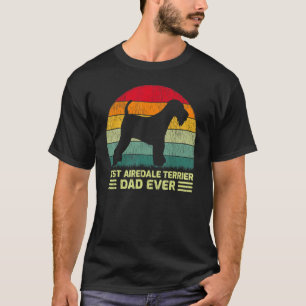 Camiseta Pai Airedale Terrier da melhor Vintage do mundo