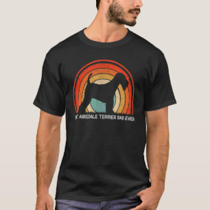 Camiseta Pai Airedale Terrier Melhor Do Estilo Retro Da Men