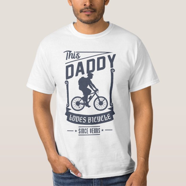 Camiseta Pai ama Bicicleta para presente de Dia de os pais (Frente)