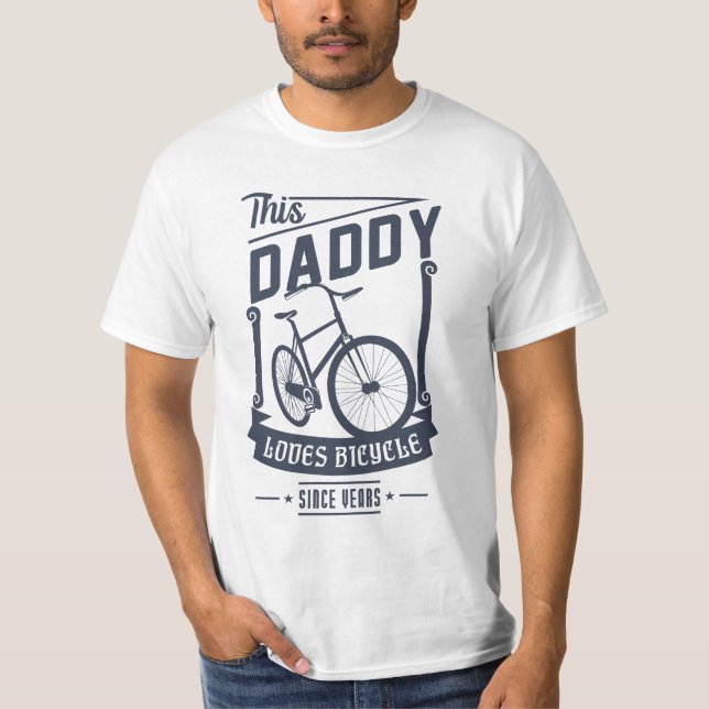 Camiseta Pai ama Bicicleta para presente de Dia de os pais (Frente)