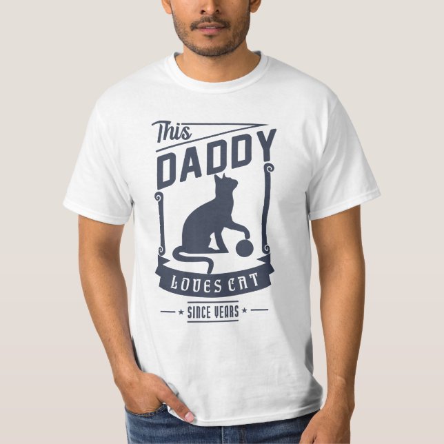 Camiseta Pai ama Cat para presente de Dia de os pais (Frente)