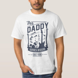 Camiseta Pai ama música para presente de Dia de os pais