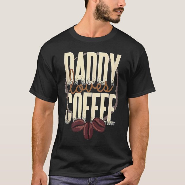 Camiseta Pai ama o topo do tanque de café (Frente)