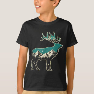 Camiseta Pai Amante do Alce Americano Caça Retro
