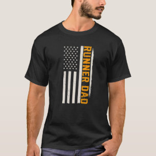 Camiseta Pai Amer da Corrida da Maratona Corrente Patriótic