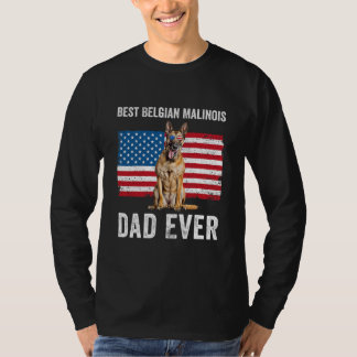 Camiseta Pai American Flag belga Malinois, belga