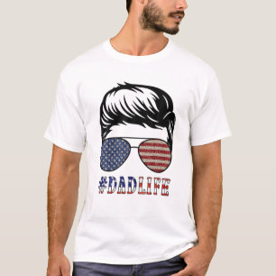Camiseta Pai Americano 4 De Julho Menino Dia de os pais Pat
