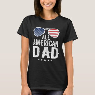 Camiseta Pai Americano 4 De Julho Orgulho Patriótico Dos Eu