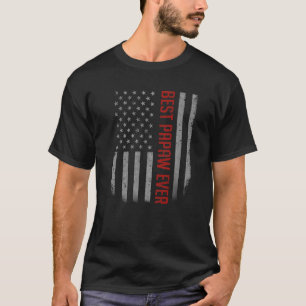 Camiseta Pai Americano De Bandeiras Para Dia de os pais Mel