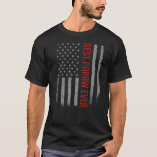 Camiseta Pai Americano De Bandeiras Para Dia de os pais Mel
