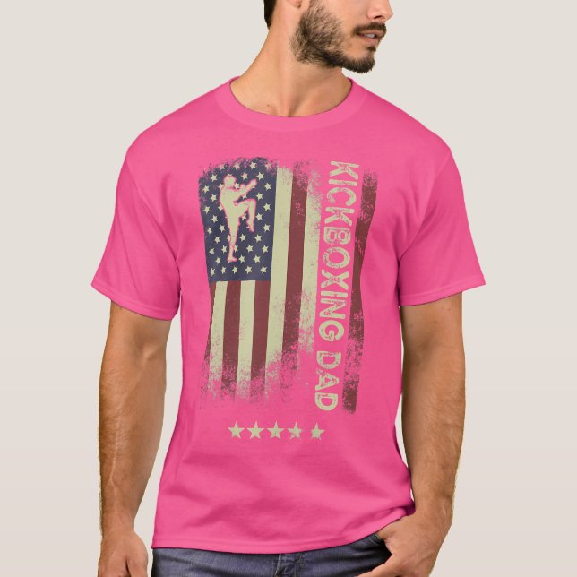 Camiseta Pai Americano Flag Kickboxing (Frente)