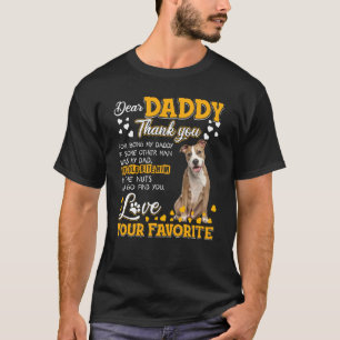 Camiseta Pai Americano Staffy Obrigado Por Ser Meu