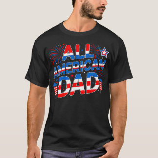 Camiseta Pai Americano Total Família Combinando Bandeira Am