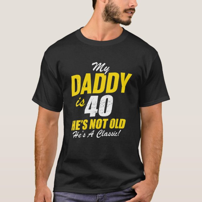 Camiseta Pai aniversário de 40 anos clássico 40 (Frente)