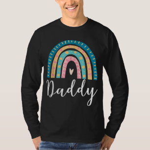 Camiseta Pai Arco-Íris Presente Para Homens Pai Família Cor