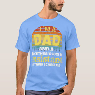Camiseta pai-assistente anestesista Mens presente vintage p