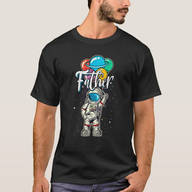 Camiseta Pai Astronauta Engraçado No Espaço (Frente)