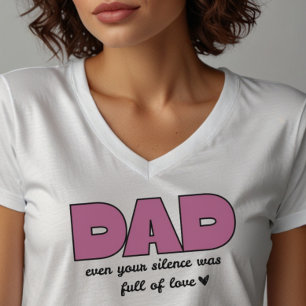 Camiseta Pai Até Seu Silêncio   Camiseta-T-Pescoço-feminino
