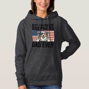 Camiseta Pai Australian Shepherd Patriótico Vintage