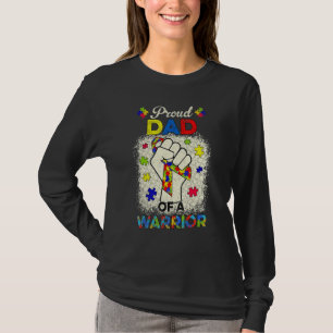 Camiseta Pai Autismo De Autenticação Do Guerreiro De Sensib