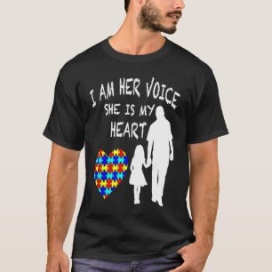 Camiseta Pai Autismo Filha Quebra-Cabeça de Apoio ao Autism